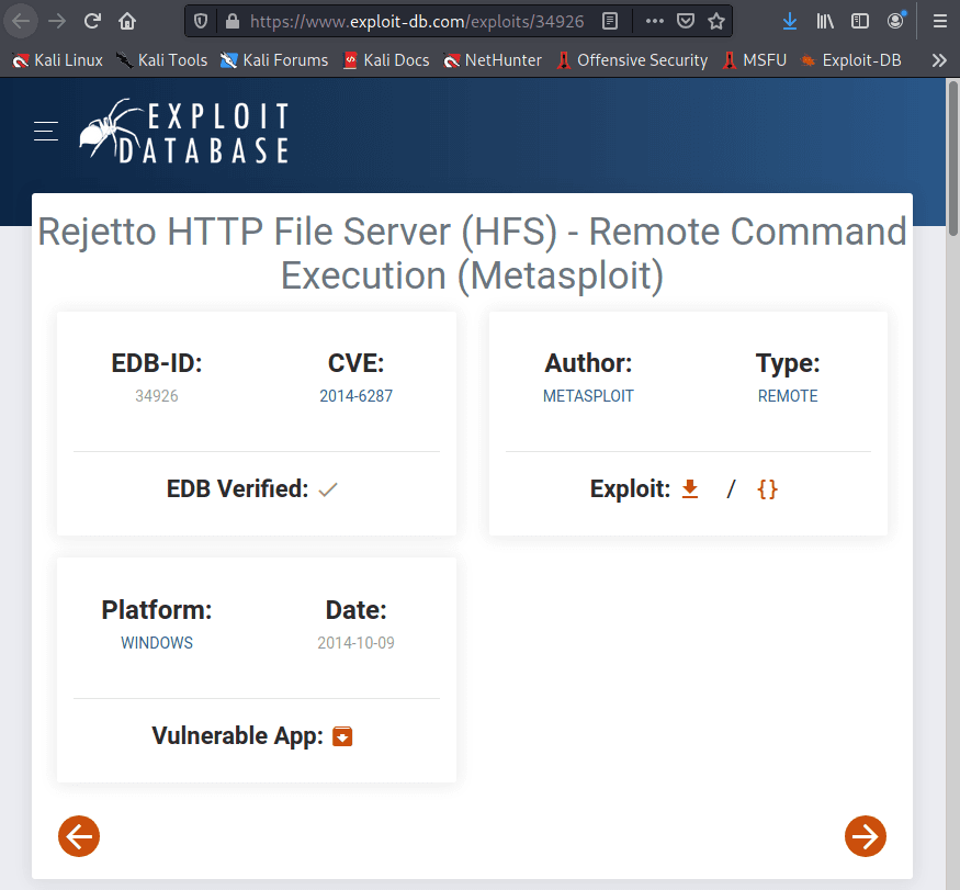 searching exploid-db